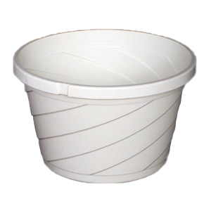 12.00 Basket Euro Saucerless White - 50 per case - Hanging Baskets